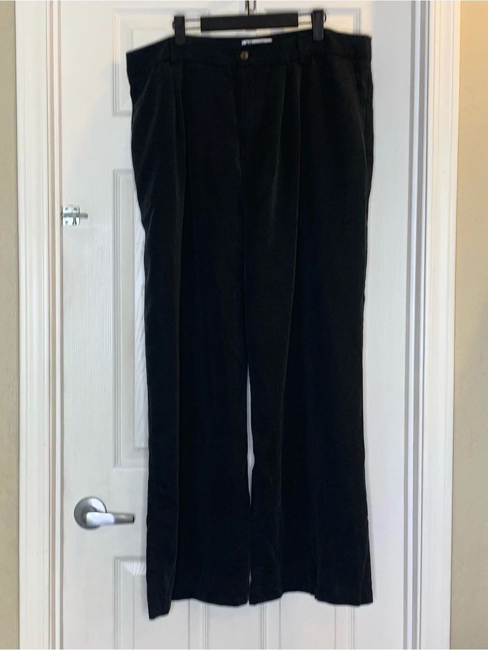 Reformation Ultra High Rise Wide Leg Faded Black Pants Size 18